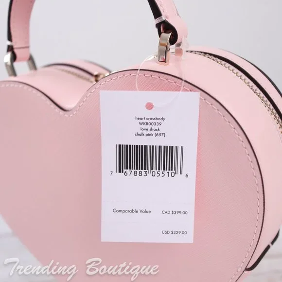 NWT Kate Spade New York Love Shack Heart Crossbody in Chalk Pink - Picture 7 of 13